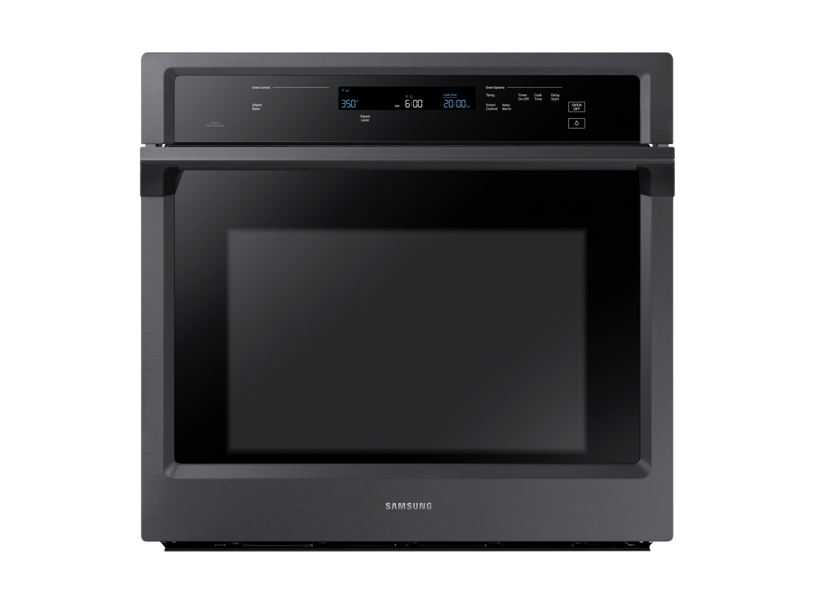 Samsung 30" Smart Single Electric Wall Oven with Steam Cook in Black Stainless Steel(NV51K6650SG/AA)