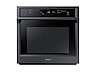 30” Smart Single Wall Oven with Steam Cook in Black Stainless Steel