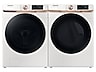 Thumbnail image of Extra Large Capacity Smart Front Load Washer with Super Speed Wash and Smart Gas Dryer with Steam Sanitize+ and Sensor Dry in Ivory