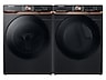 Thumbnail image of Extra Large Capacity Smart Front Load Washer with Super Speed Wash and Smart Gas Dryer with Steam Sanitize+ and Sensor Dry in Brushed Black