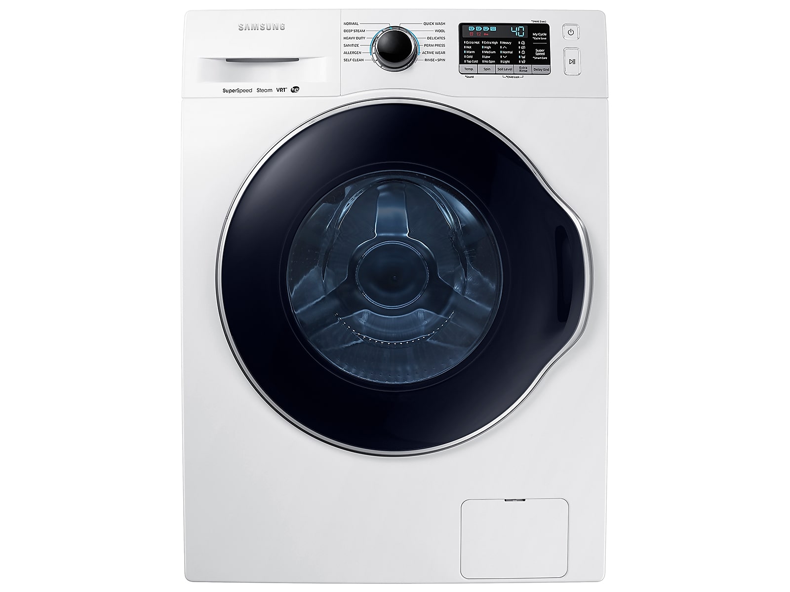 Samsung 2.2 cu. ft. Compact Front Load Washer with Super Speed in White(WW22K6800AW/A2)