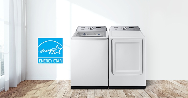 WA50R5200AW Samsung 27 Large 5.0 cu. ft. Capacity Top Load Washer with  Super Speed and Active