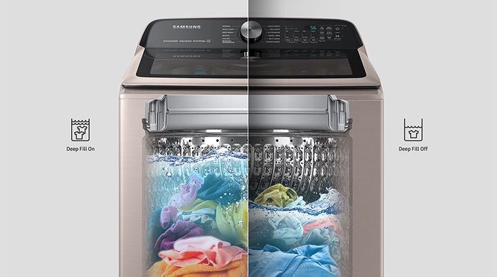 WA51A5505AC/US, 5.1 cu. ft. Smart Top Load Washer with ActiveWave™  Agitator and Super Speed Wash in Champagne