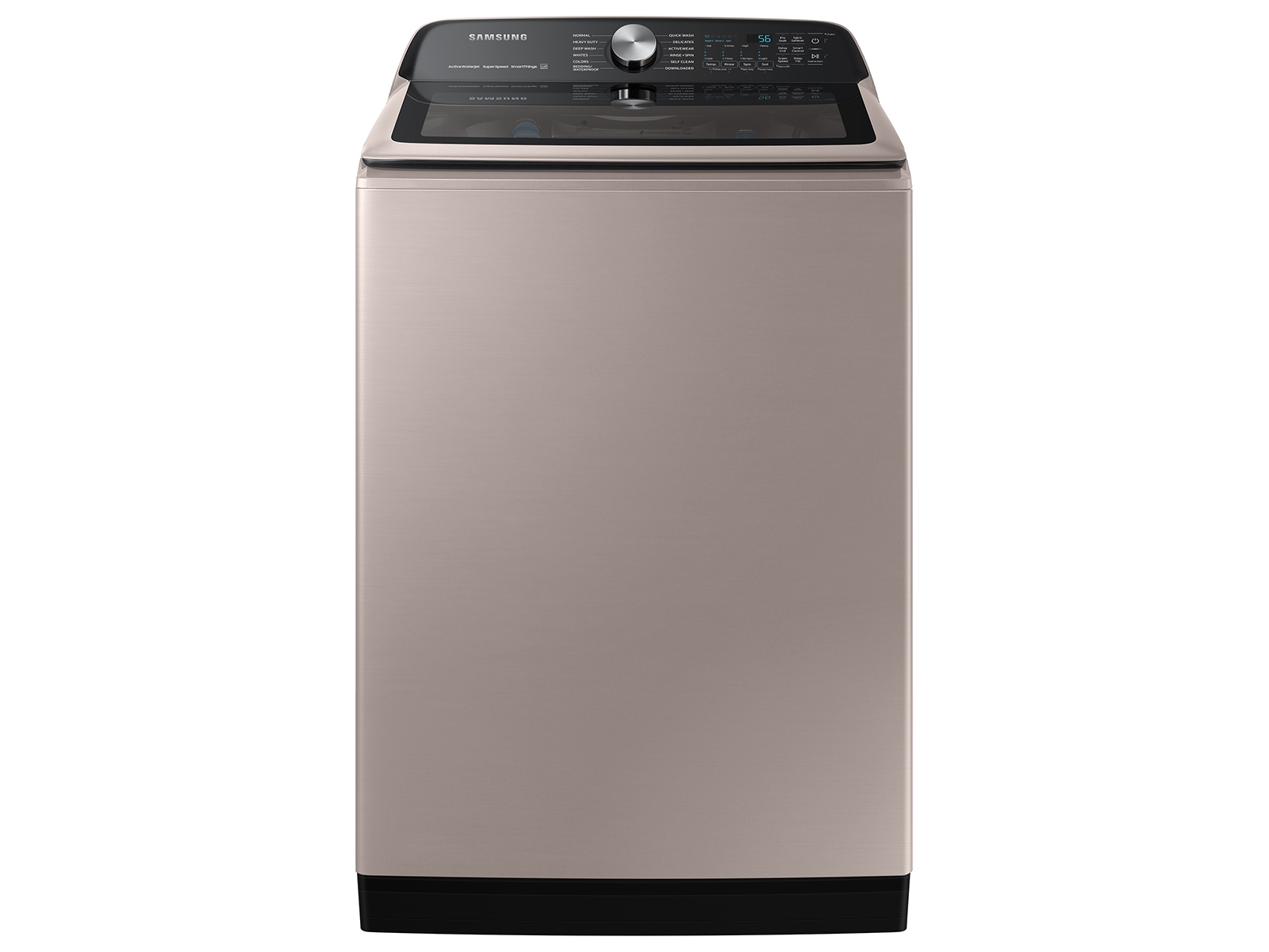 Samsung 5.1 cu. ft. Smart Top Load Washer with ActiveWave™ Agitator and Super Speed Wash in Champagne(WA51A5505AC/US)