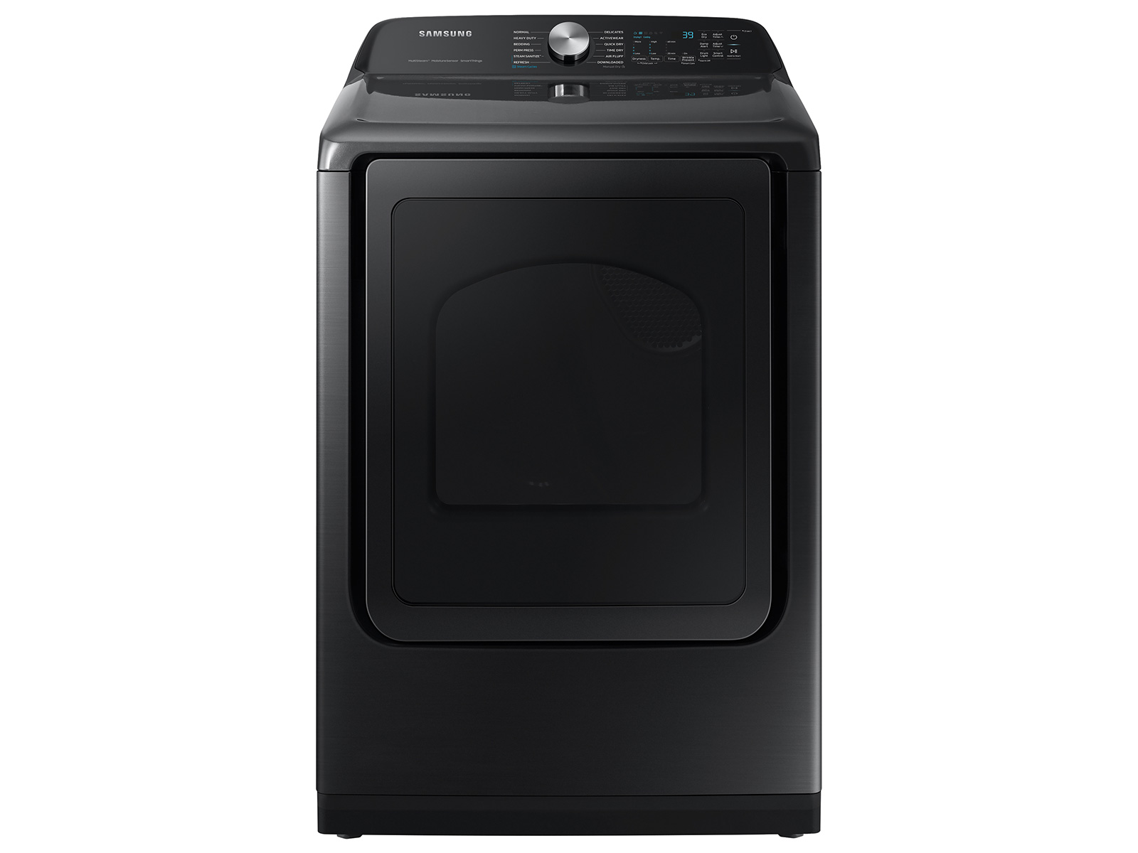 Smart Top Load Super Speed Wash Washer  and Smart Steam Sanitize+ Electric Dryer package in Brushed Black