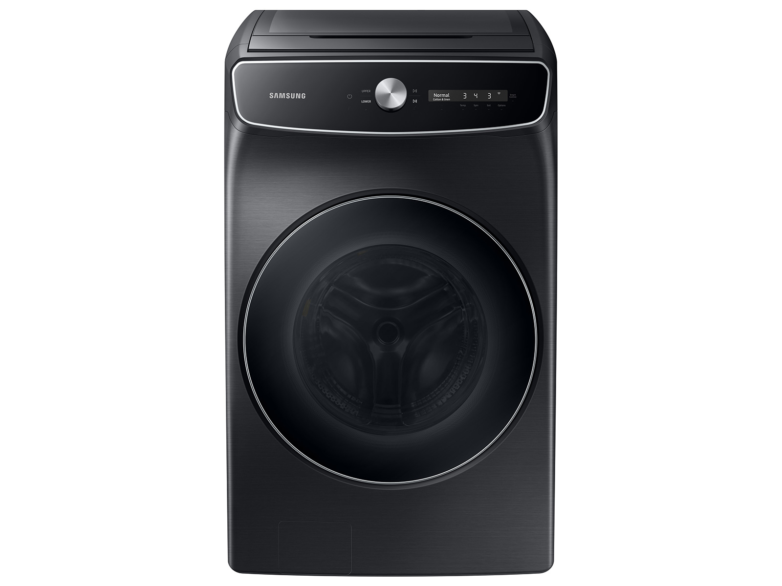 6.0 cu. ft. Lavadora de dial inteligente de capacidad total con FlexWash™ y lavado súper en lavadoras negras cepilladas - WV60A9900AV/A5 | Samsung ES