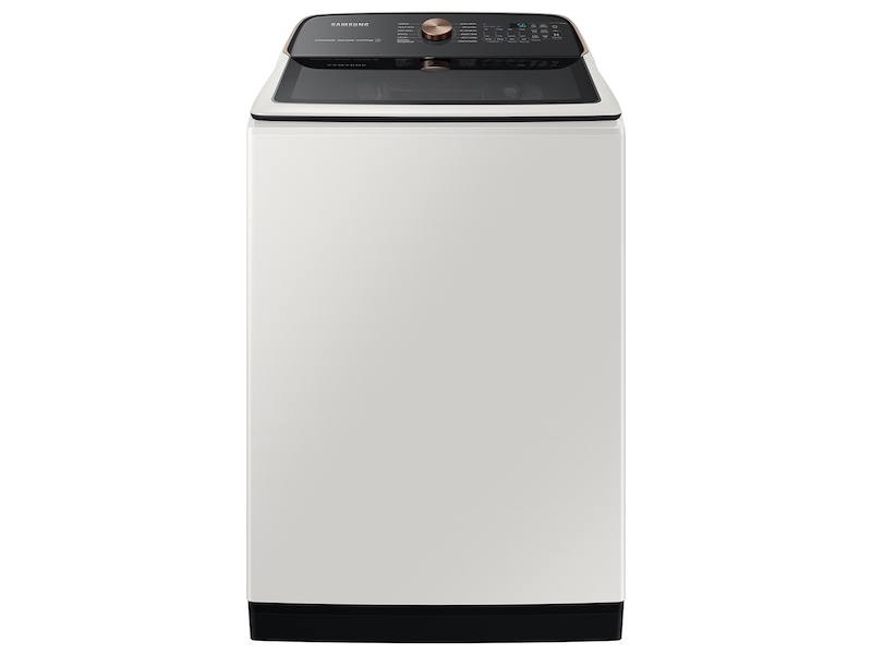 5.5 cu. ft. Lavadora de superior inteligente de capacidad extra grande con lavadoras Speed en color marfil - WA55A7300AE/US | Samsung ES