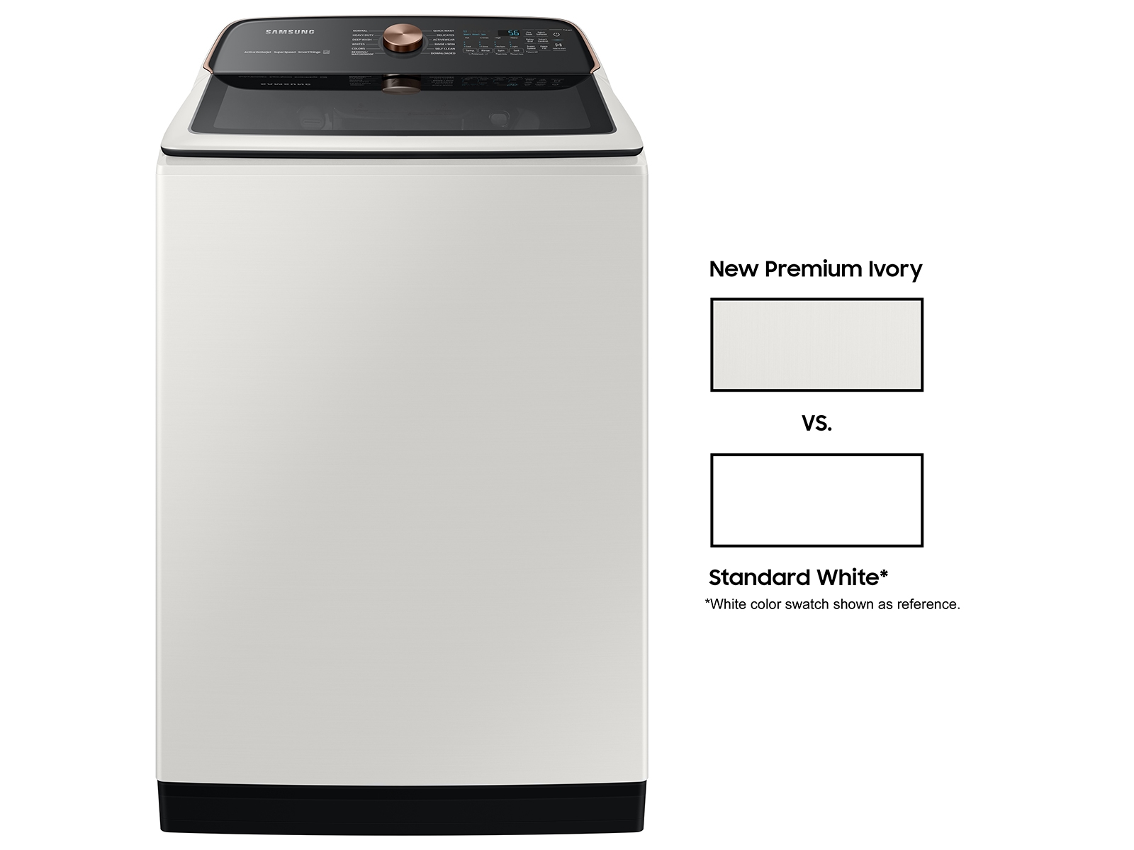 5.5 cu. ft. Lavadora de carga superior inteligente de capacidad extra grande con lavadoras Speed Wash en color marfil - | Samsung ES