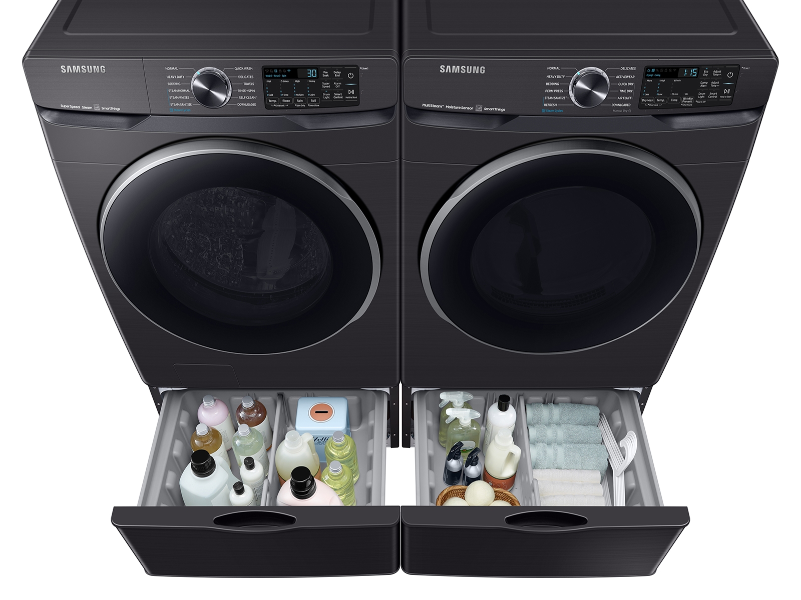 Thumbnail image of 5.0 cu. ft. Extra-Large Capacity Smart Front Load Washer with Super Speed Wash in Brushed Black