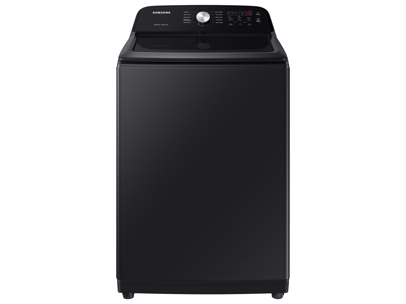Samsung 4.9 cu. ft. Large Capacity Top Load Washer with ActiveWave™ Agitator and Deep Fill in Brushed Black(WA49B5105AV/US)