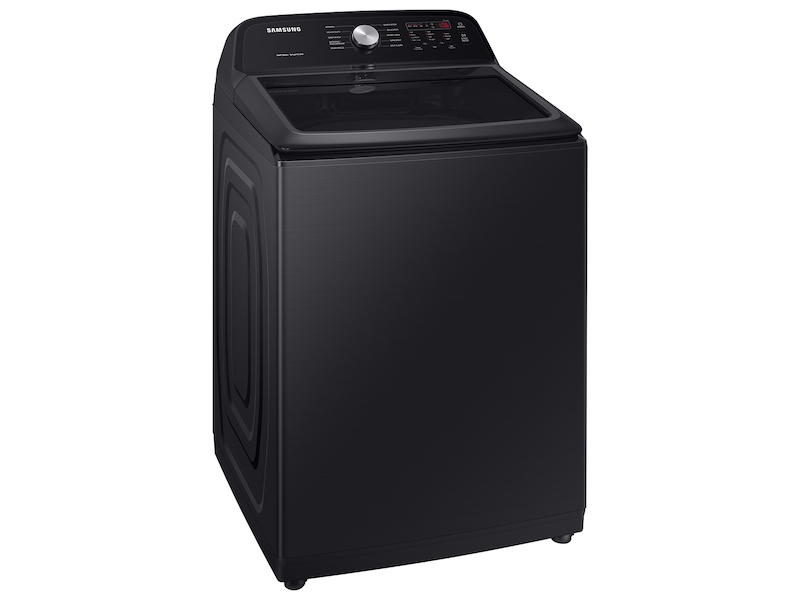5.0 cu. ft. Large Capacity Top Load Washer with Deep Fill and EZ Access Tub in Brushed Black