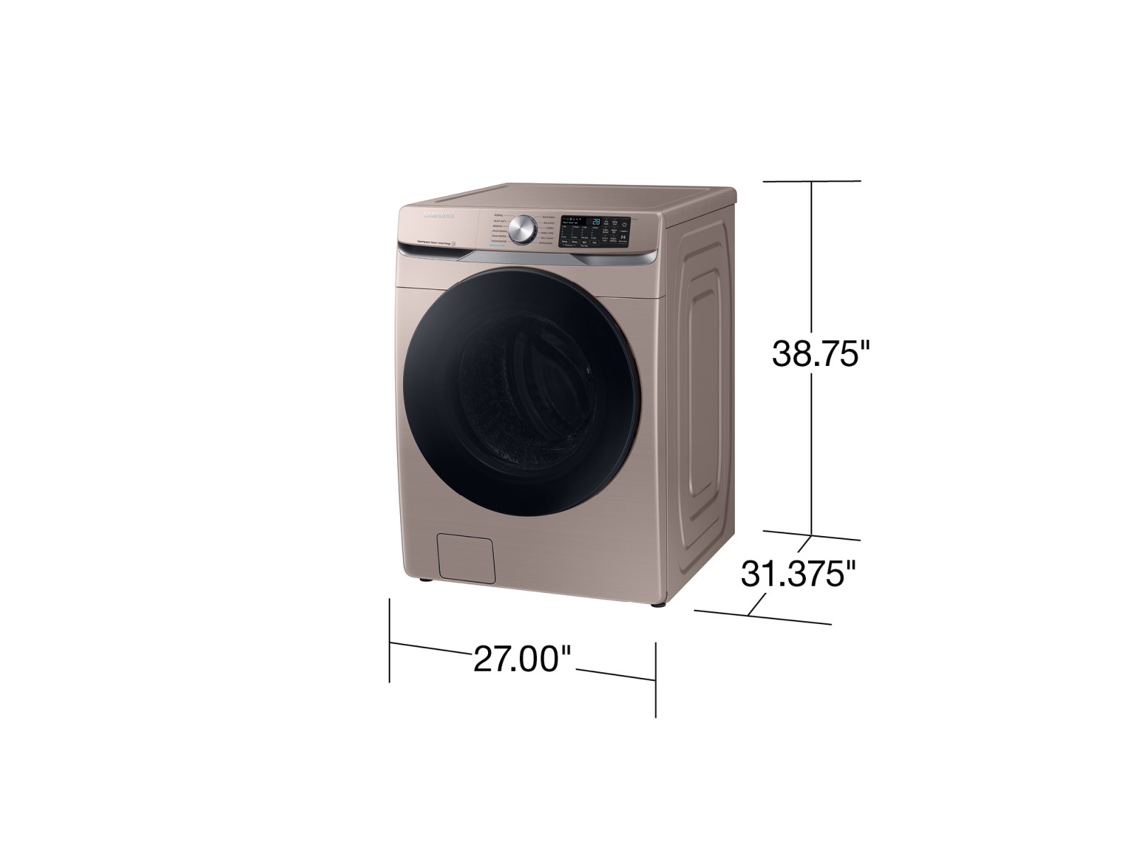 WF45B6300AC, Samsung, 4.5 cu. ft. Large Capacity Smart Front Load Washer  with Super Speed Wash - Champagne