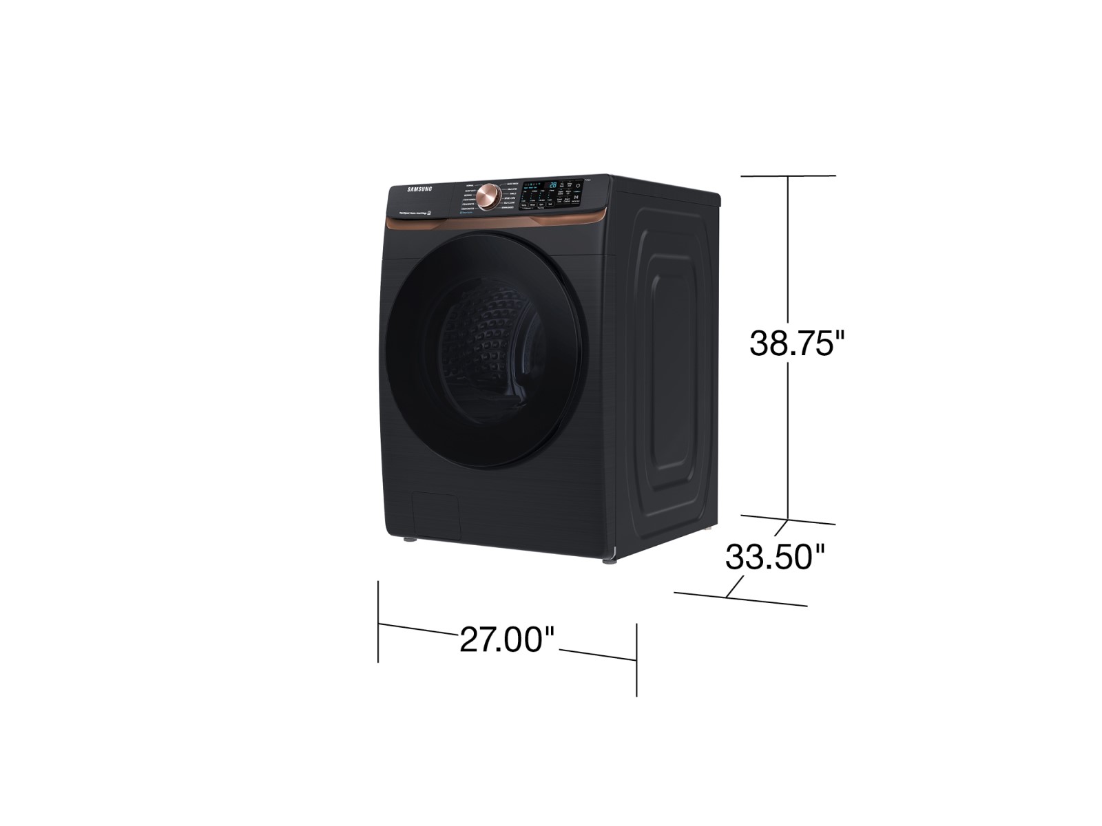 Thumbnail image of 5.0 cu. ft. Extra Large Capacity Smart Front Load Washer with Super Speed Wash and Steam in Brushed Black