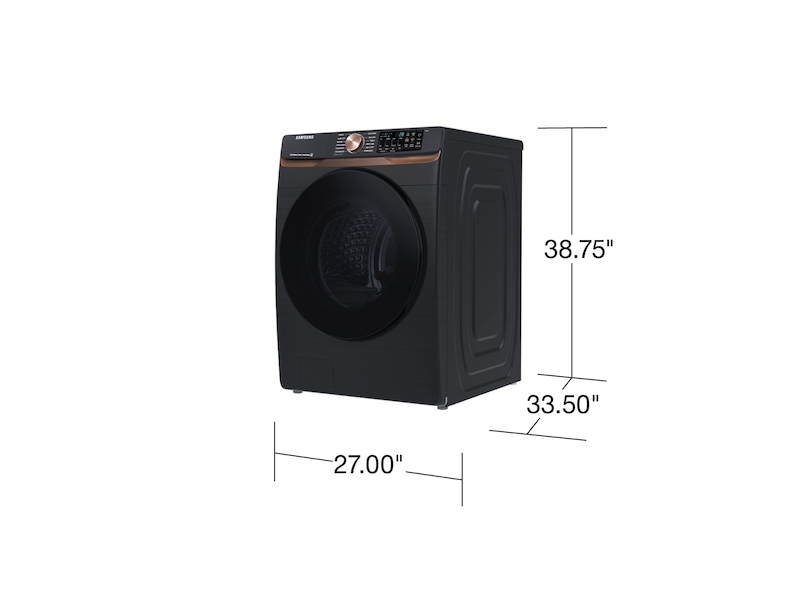 5.0 cu. ft. Extra Large Capacity Smart Front Load Washer with Super Speed Wash and Steam in Brushed Black