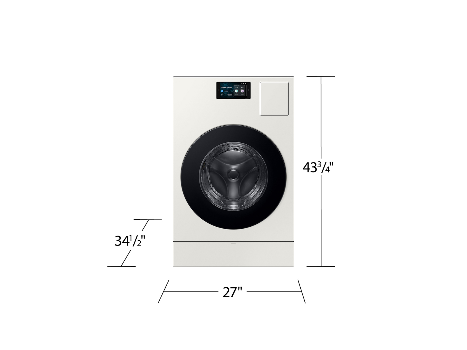 5.3 cu. ft. Bespoke AI Laundry Vented Combo™ All-in-One Ultra Capacity Washer and Electric Dryer with AI Home in Brushed Black