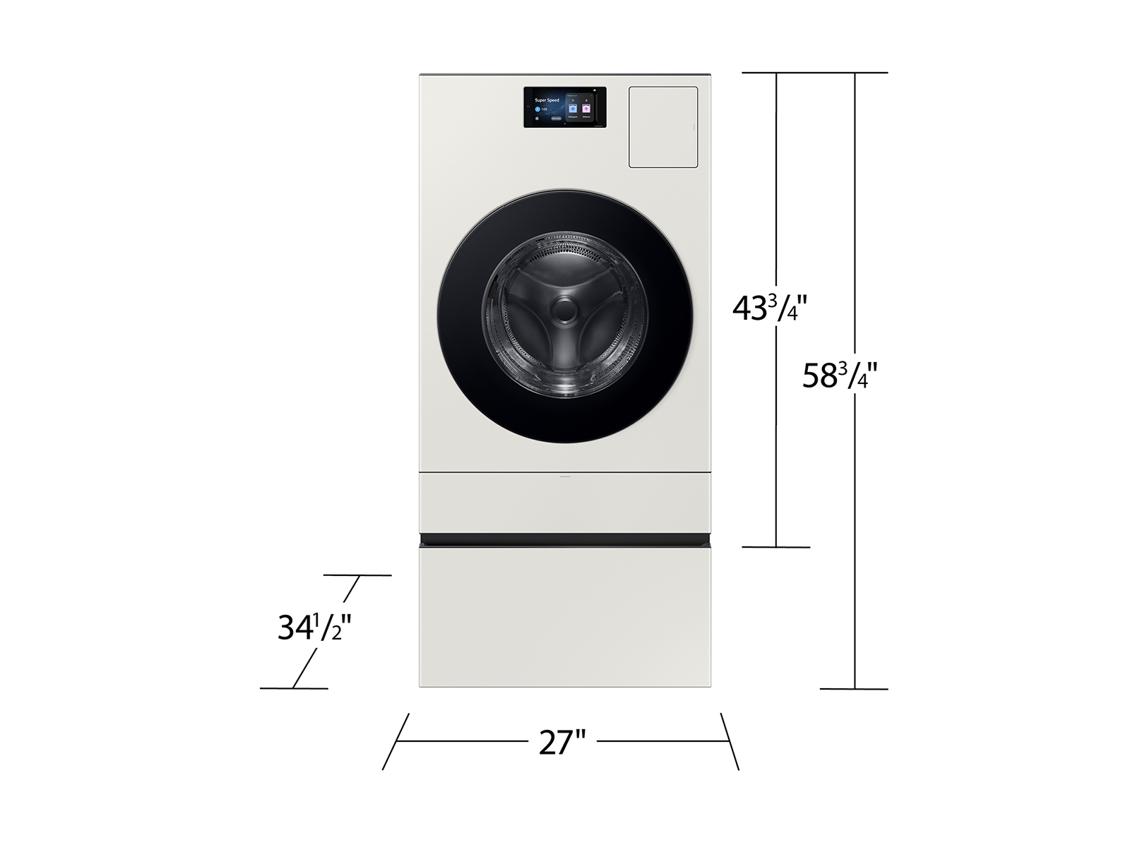 5.3 cu. ft. Bespoke AI Laundry Vented Combo™ All-in-One Ultra Capacity Washer and Electric Dryer with AI Home in Brushed Black