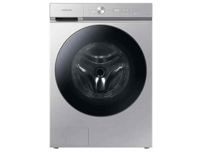 Bespoke 5.3 cu. ft. Ultra Capacity Front Load Washer with Super Speed Wash and AI Smart Dial in Silver Steel