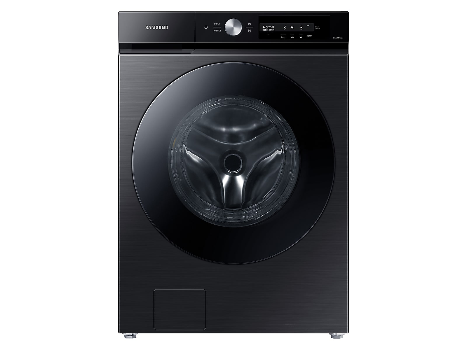 Samsung Bespoke 4.6 cu. ft. Large Capacity Front Load Washer with Super Speed Wash and AI Smart Dial in Brushed Black(WF46BB6700AVUS)