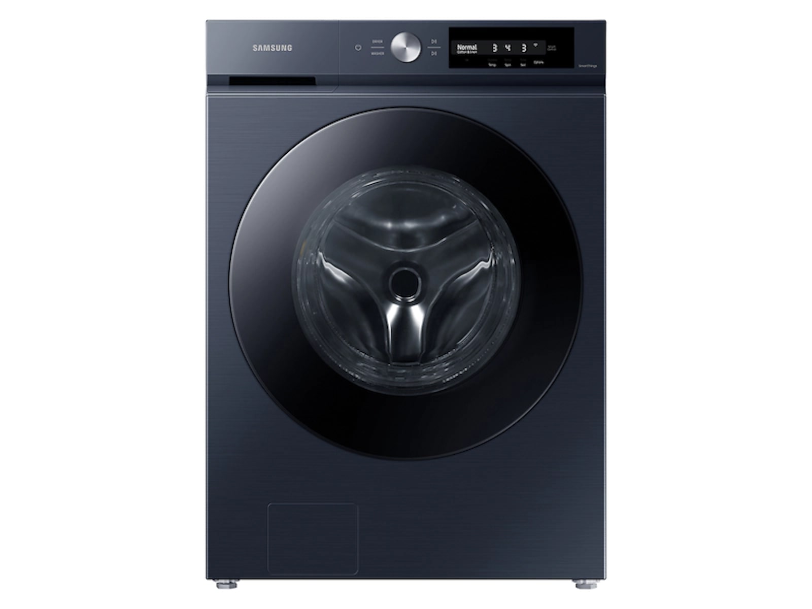 Samsung Bespoke 4.6 cu. ft. Large Capacity Front Load Washer with Super Speed Wash and AI Smart Dial in Brushed Navy Blue(WF46BB6700ADUS)