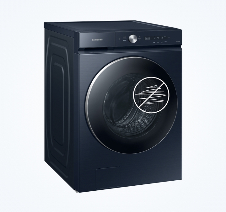 Bespoke Silver Steel Ultra Capacity AI Smart Dial Front Load Washer and