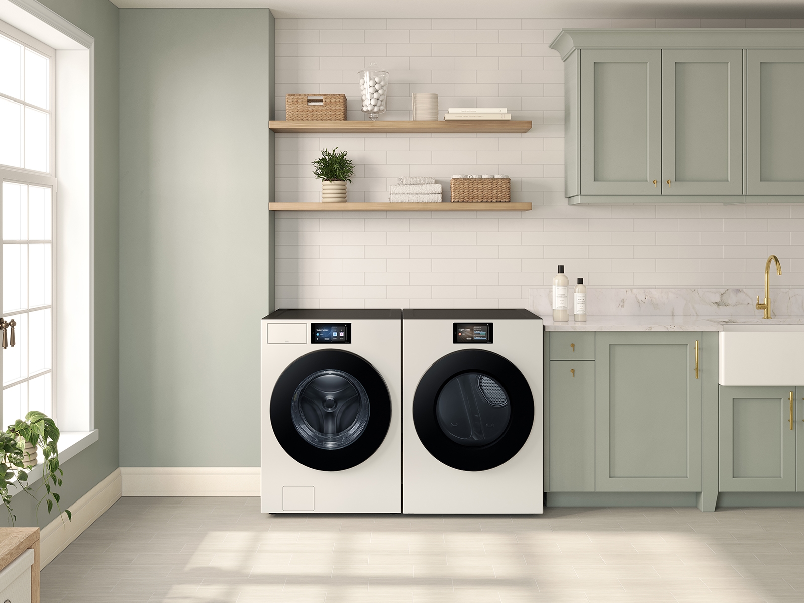 Thumbnail image of 5.3 cu. ft. Bespoke AI Ultra Capacity Front Load Washer with AI Home and AI OptiWash+ in Ivory