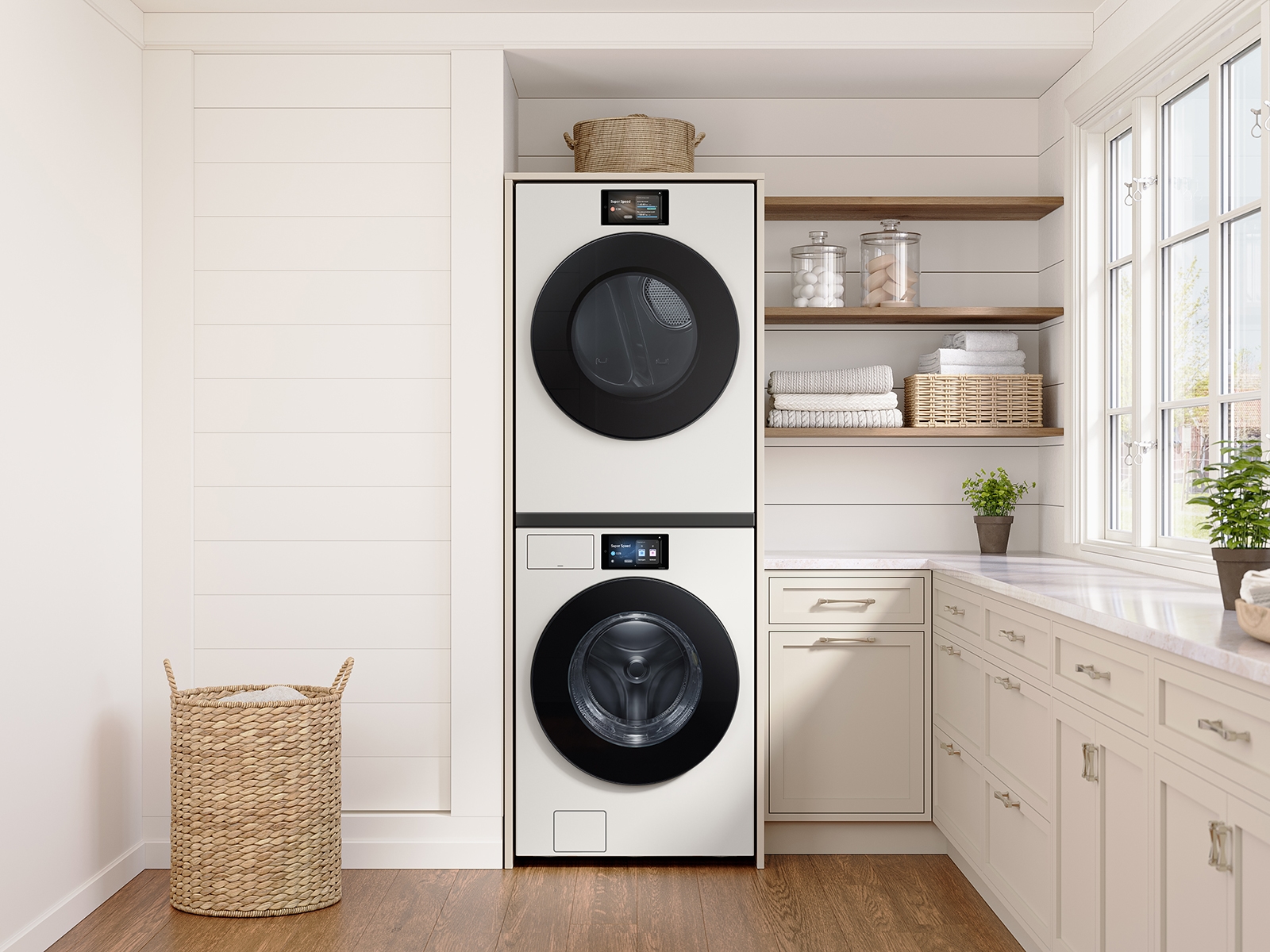 Thumbnail image of 5.3 cu. ft. Bespoke AI Ultra Capacity Front Load Washer with AI Home and AI OptiWash+ in Ivory