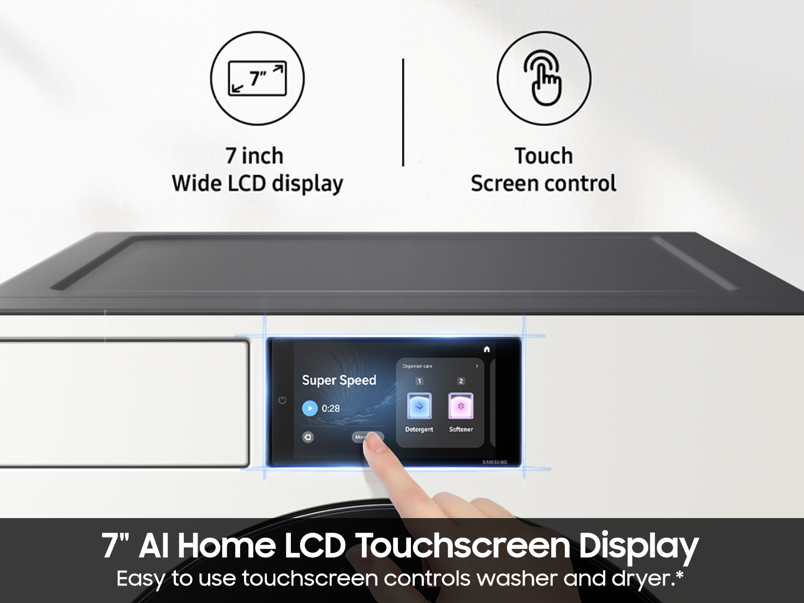 Thumbnail image of 5.3 cu. ft. Bespoke AI Ultra Capacity Front Load Washer with AI Home and AI OptiWash+ in Ivory