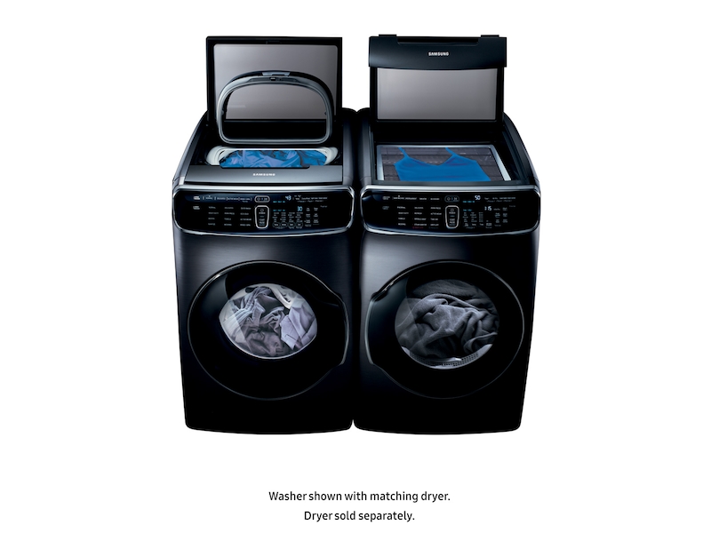 6.0 cu ft. Smart Washer with Flexwash in Black Stainless Steel