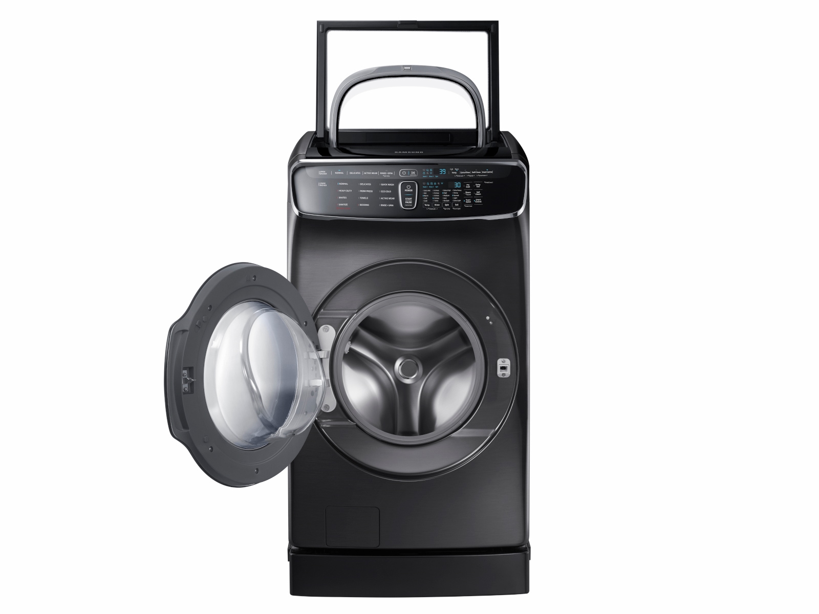 WV60M9900AV/A5  6.0 cu ft. Smart Washer with Flexwash in Black
