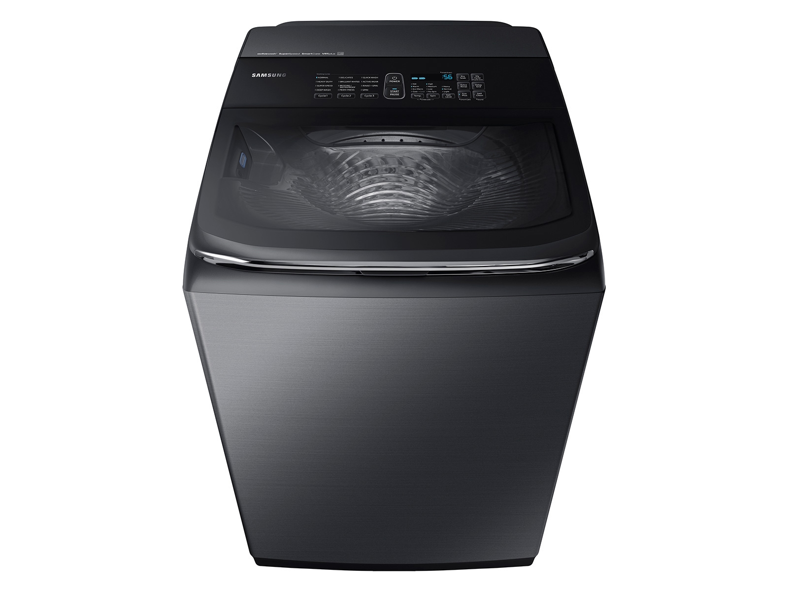 5.0 cu. ft. Extra Large Capacity Smart Front Load Washer with Super Speed  Wash and Steam in Brushed Black Washers - WF50BG8300AVUS