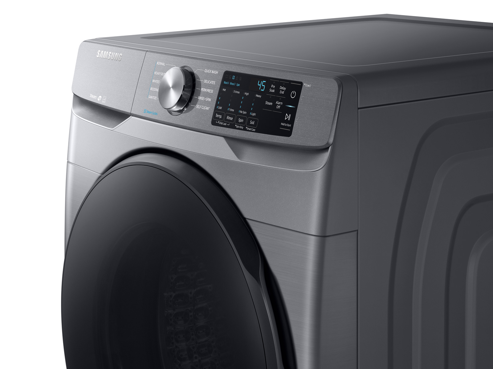 4.5 cu. ft. Front Load Washer with Steam in Platinum Washer