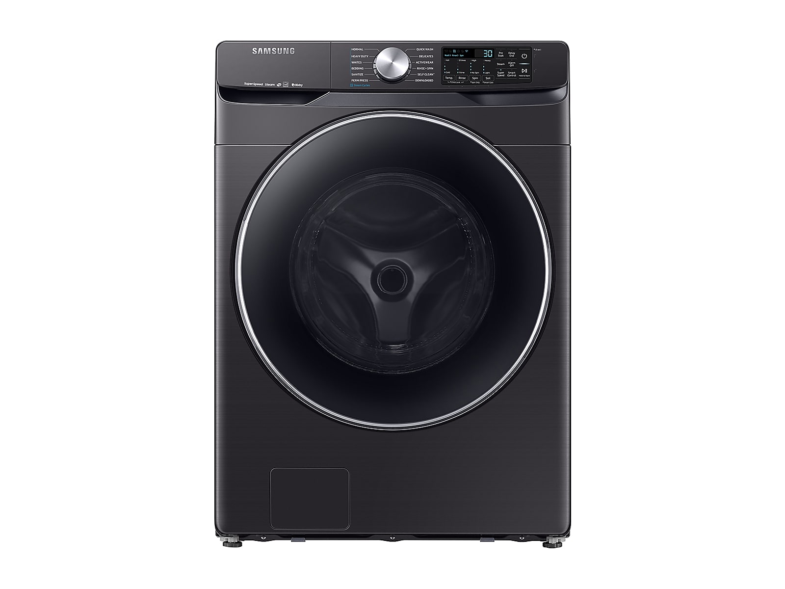 Samsung 4.5 cu. ft. Smart Front Load Washer with Super Speed in Black Stainless Steel(WF45R6300AV/US) photo
