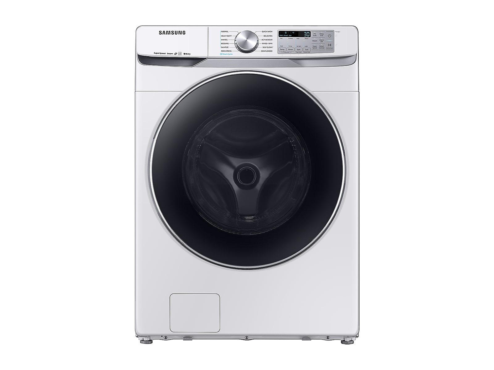 Samsung 4.5 cu. ft. Smart Front Load Washer with Super Speed in White(WF45R6300AW/US) photo