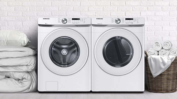 WF45T6000AW Samsung Appliances 4.5 cu. ft. Front Load Washer with Vibration  Reduction Technology+ in White WHITE - Jetson TV & Appliance