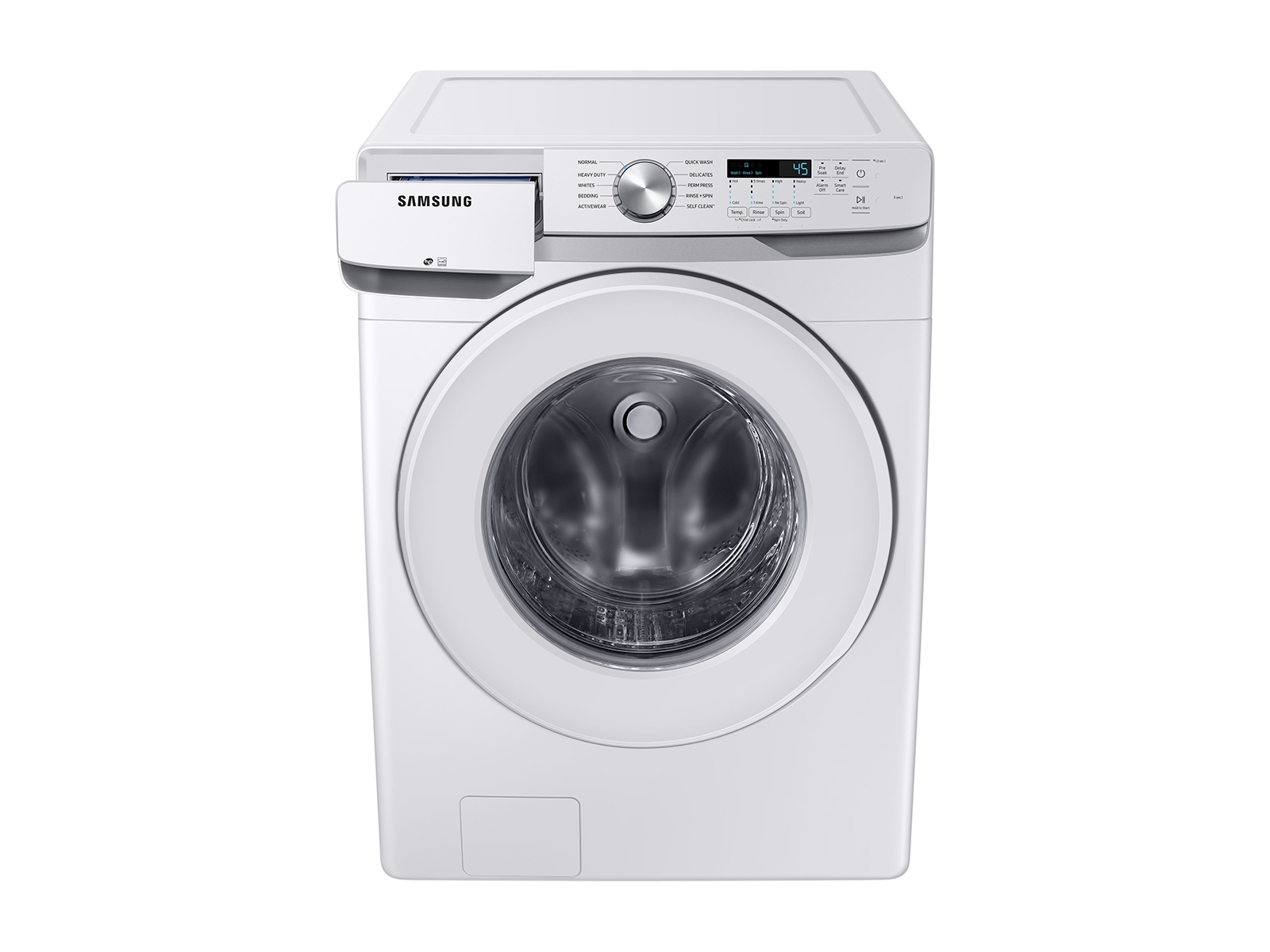 White Samsung Compact Front Load Washer/Dryer Set