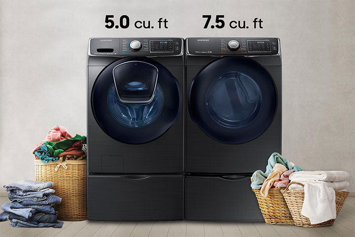 5.0 cu. ft. AddWash™ Front Load Washer in Black Stainless Steel