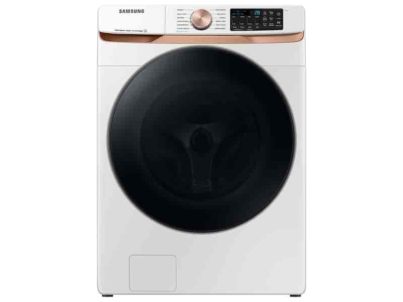5.0 cu. ft. Extra Large Capacity Smart Front Load Washer with Super Speed Wash and Steam in Ivory