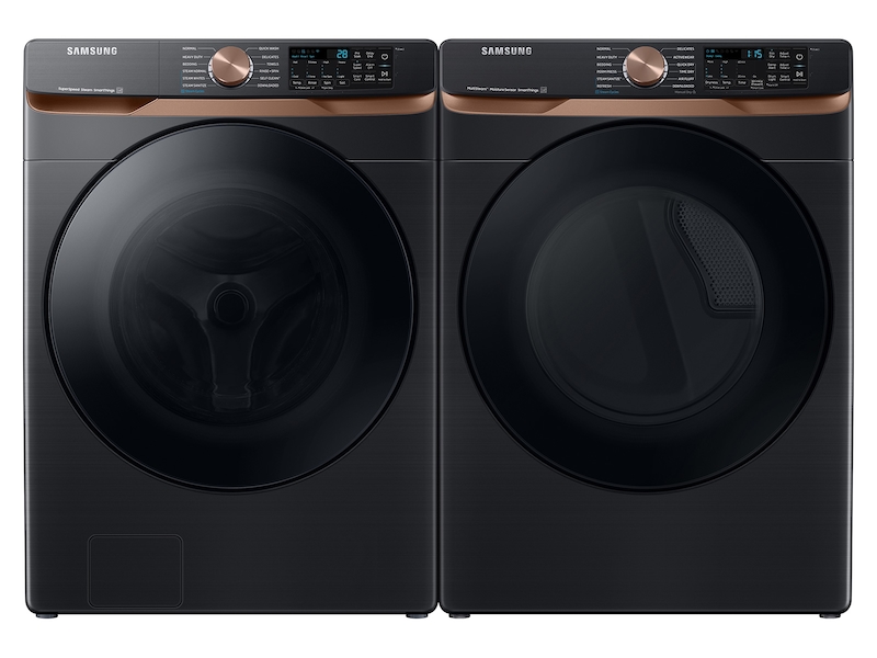 5.0 cu. ft. Extra Large Capacity Smart Front Load Washer with Super Speed Wash and Steam in Brushed Black