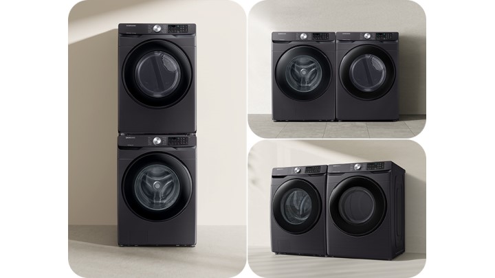 Samsung SAWADRGV85005 Side-by-Side on Storage Drawer Pedestal Washer &  Dryer Set with Front Load Washer and Gas Dryer
