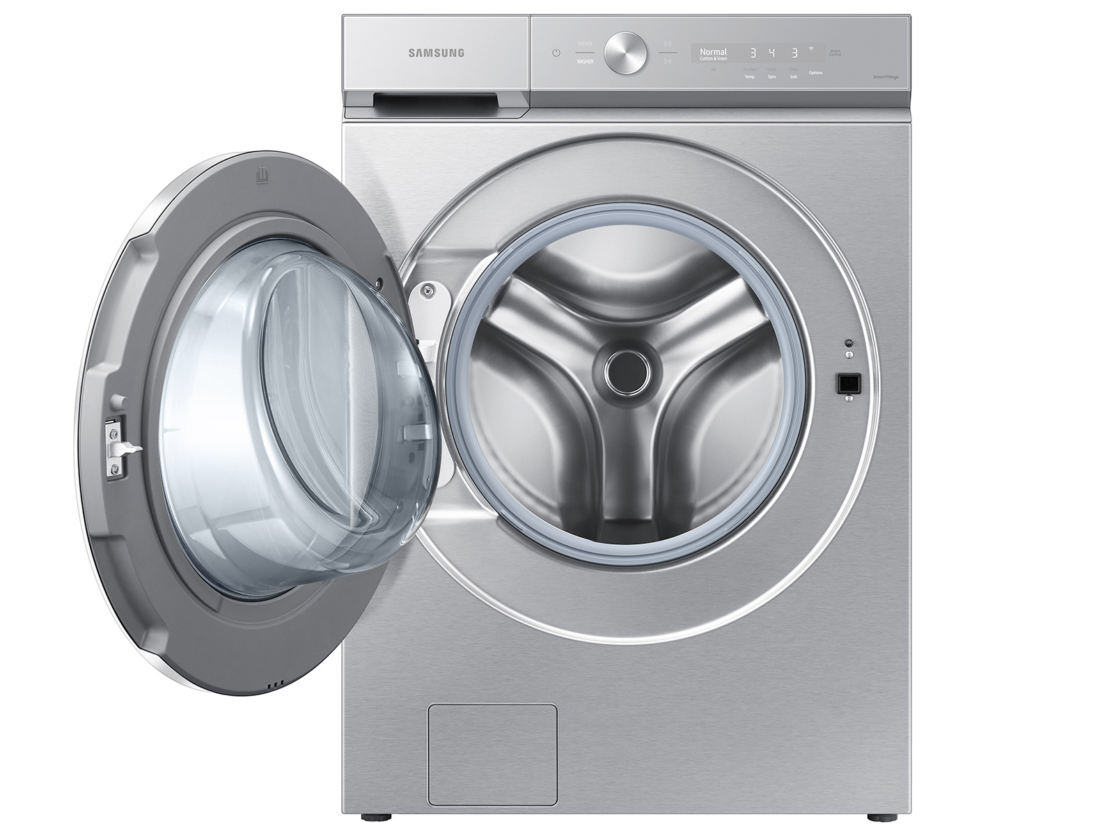 Thumbnail image of Bespoke 5.3 cu. ft. Ultra Capacity Front Load Washer with AI OptiWash™ and Auto Dispense in Silver Steel