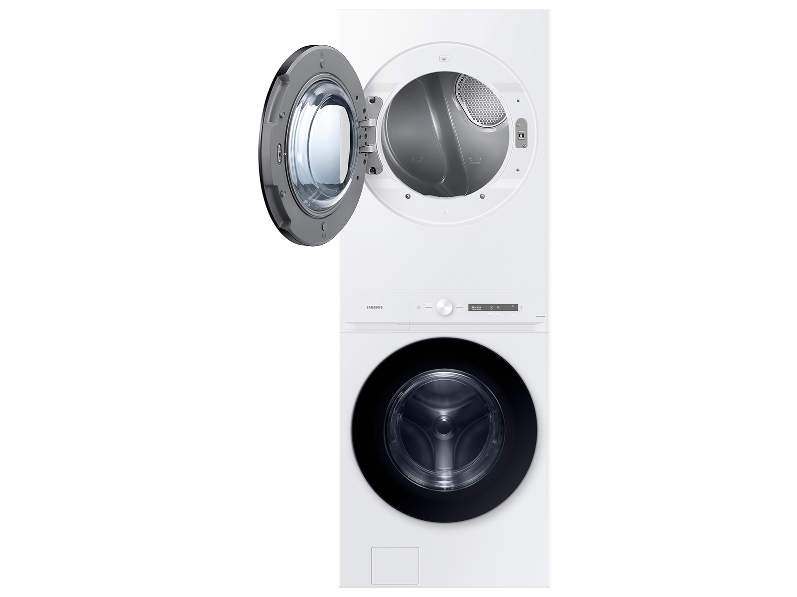 Thumbnail image of Bespoke 4.6 cu. ft. AI Laundry Hub&trade; Large Capacity Single Unit Washer with Steam Wash and 7.6 cu. ft. Gas Dryer in White