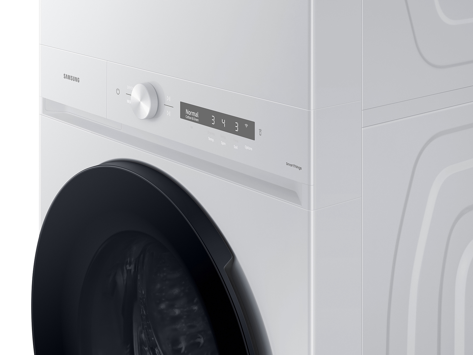 Thumbnail image of Bespoke 4.6 cu. ft. AI Laundry Hub™ Large Capacity Single Unit Washer with Steam Wash and 7.6 cu. ft. Gas Dryer in White