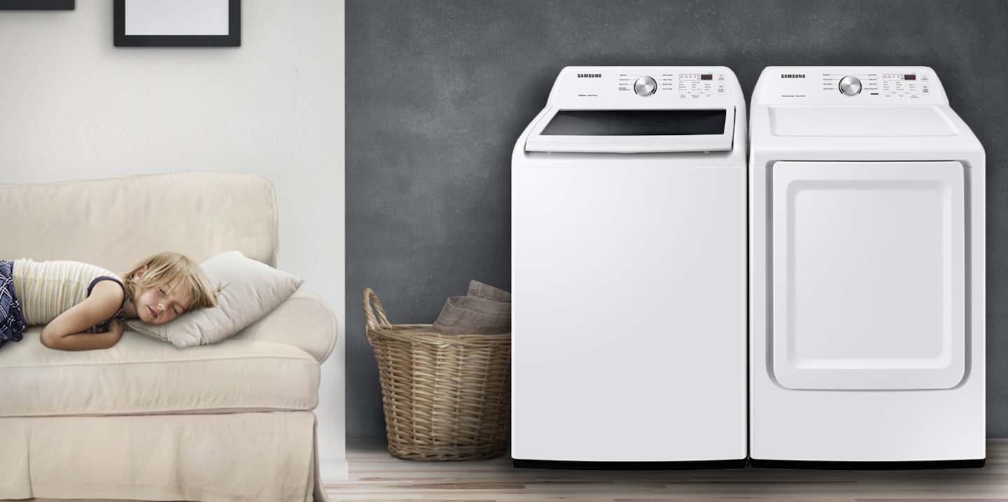 Samsung 4.5 cu. ft. Top Load Washer with Vibration Reduction Technology+ WA45T3200AW White