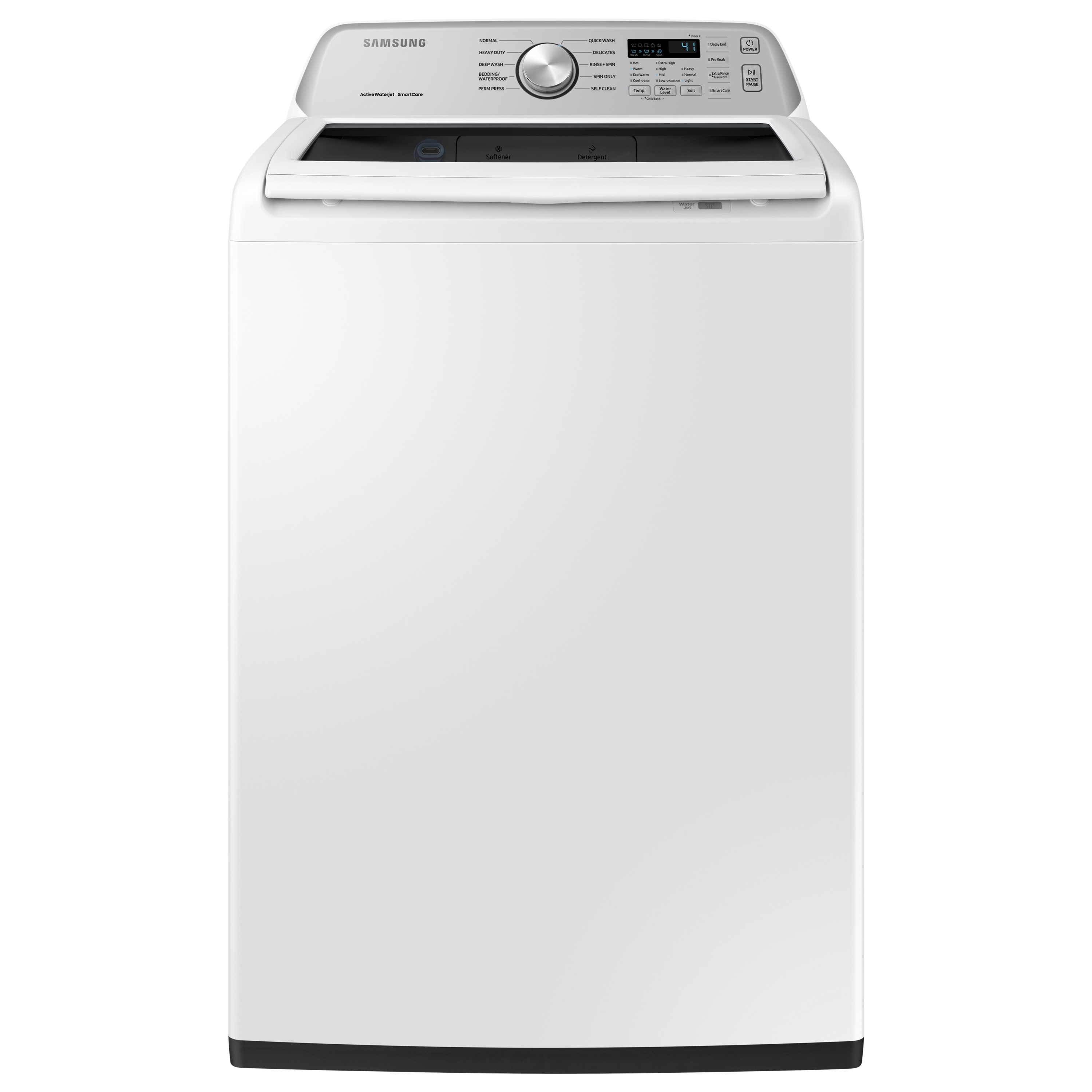 Samsung 4.5 cu. ft. Capacity Top Load Washer with Active WaterJet in White(WA45T3400AW/A4)