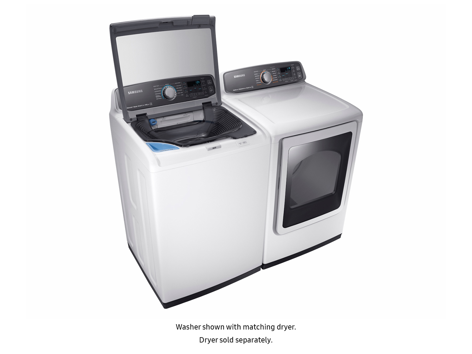 WA54M8750AW by Samsung - 5.4 cu. ft. Top Load Smart Washer with Integrated  Touch Controls and activewash™ in White