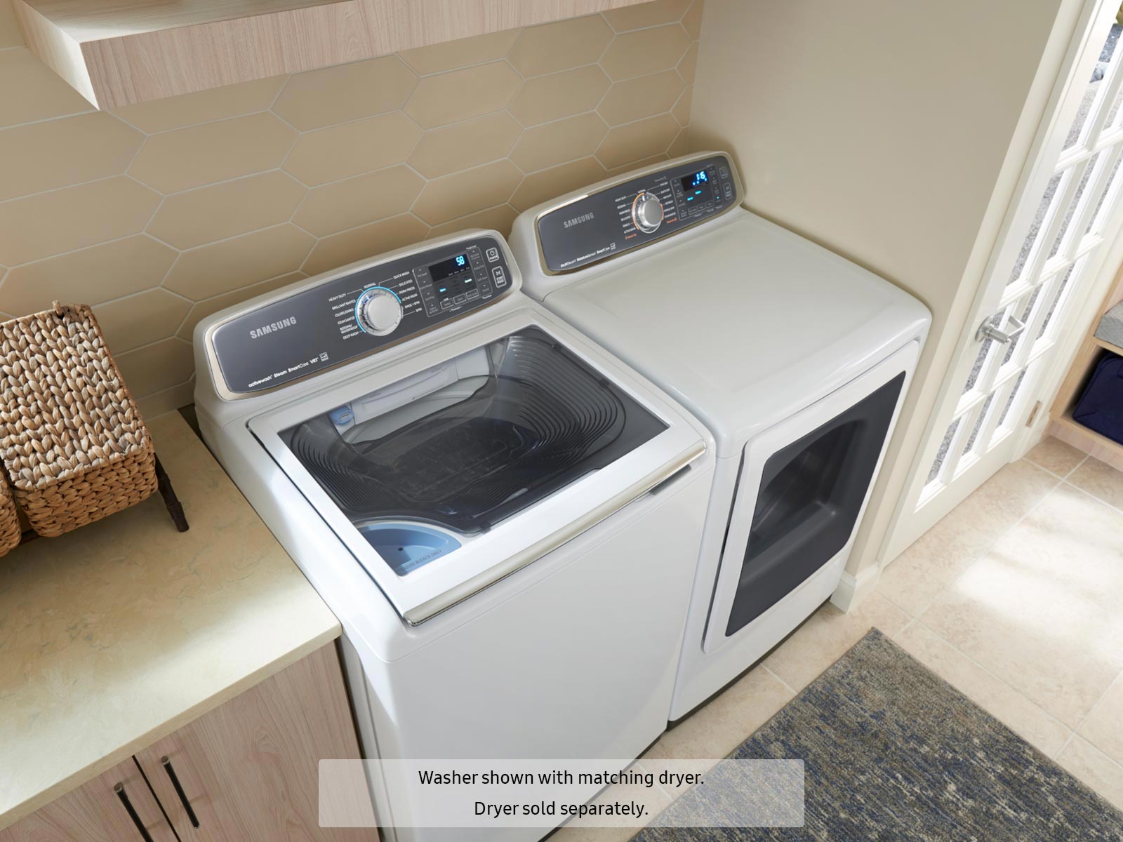 Model: WA52M7750AW | Samsung WA7750 5.2 cu. ft. activewash™ Top Load Washer