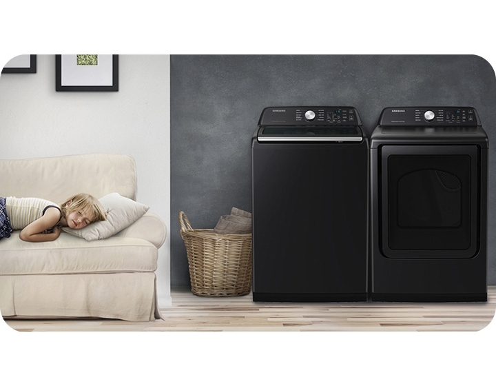 4.7 cu. ft. Large Capacity Smart Top Load Washer with Active WaterJet in Brushed Black Samsung US
