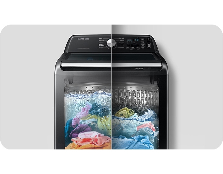 4.7 cu. ft. Large Capacity Smart Top Load Washer with Active WaterJet in Brushed Black Samsung US