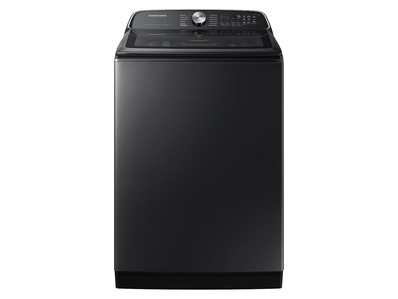 Samsung 5.4 cu. ft. Extra-Large Capacity Smart Top Load Washer with ActiveWave™ Agitator and Super Speed Wash in Brushed Black(WA54CG7105AVUS)