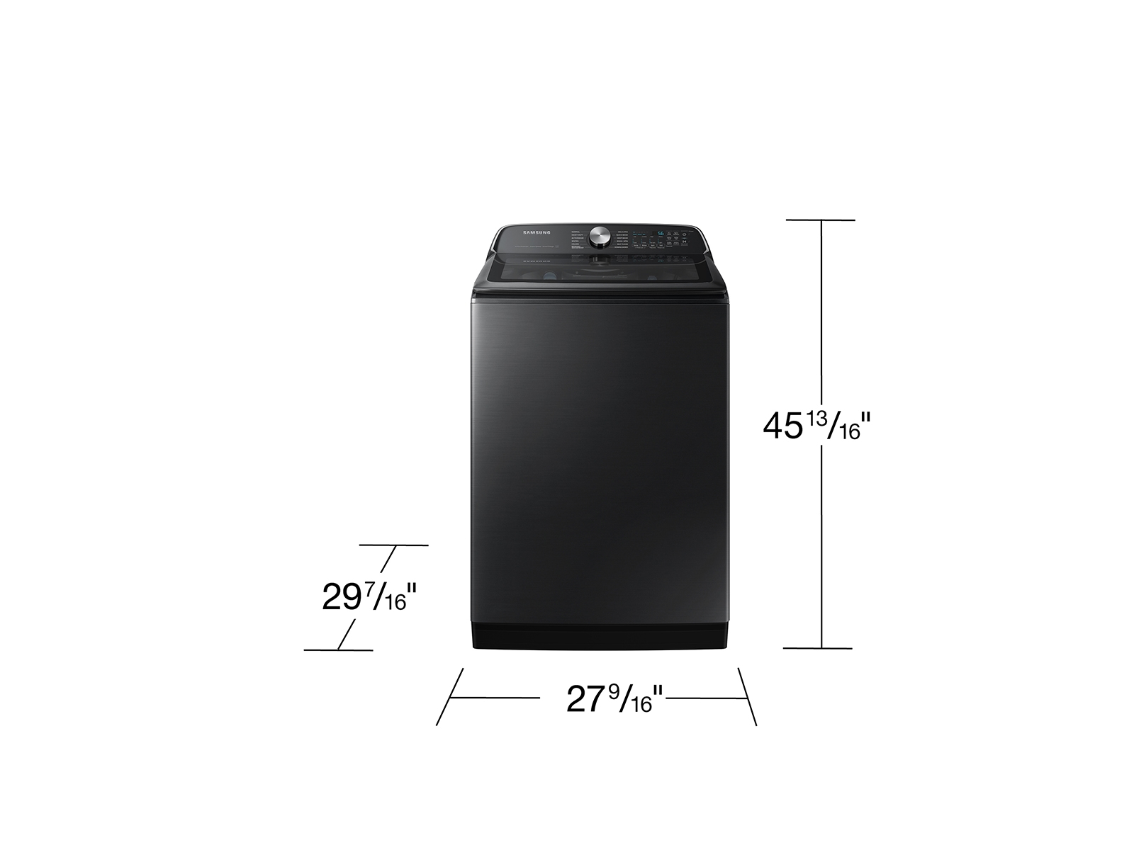 Thumbnail image of 5.4 cu. ft. Extra-Large Capacity Smart Top Load Washer with ActiveWave™ Agitator and Super Speed Wash in Brushed Black